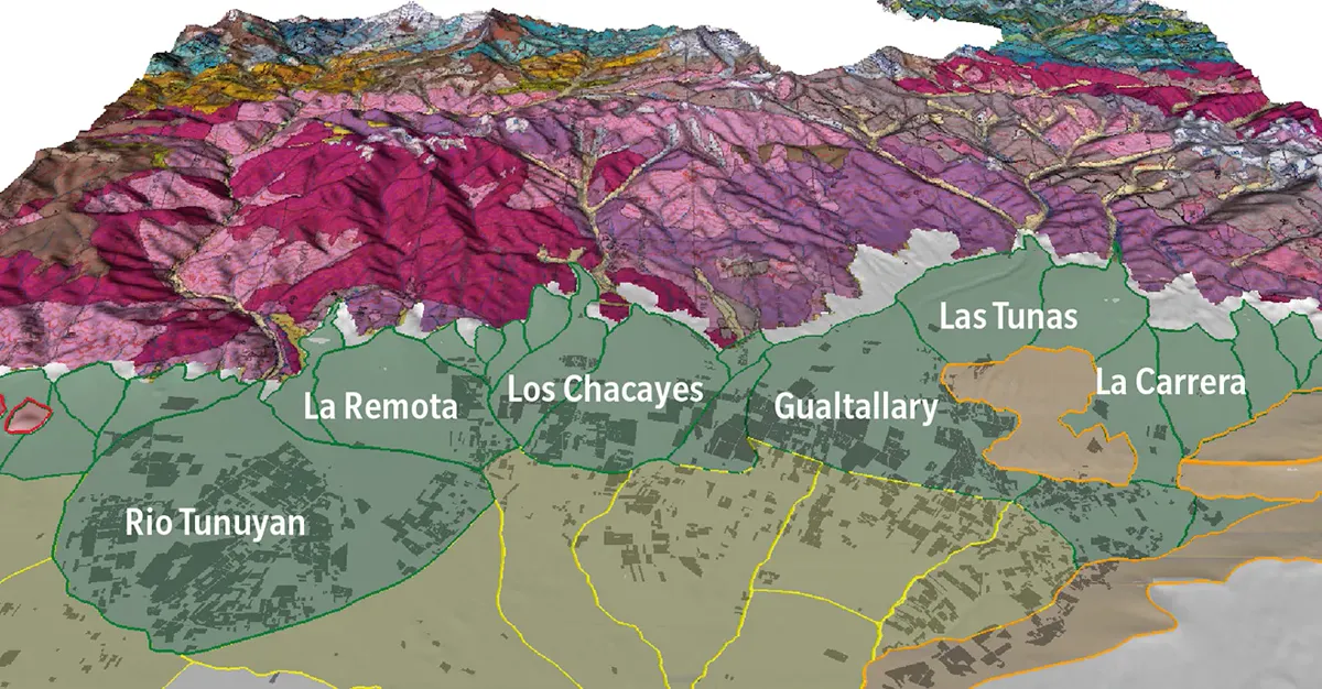 Cônes alluviaux de la Vallée de Uco