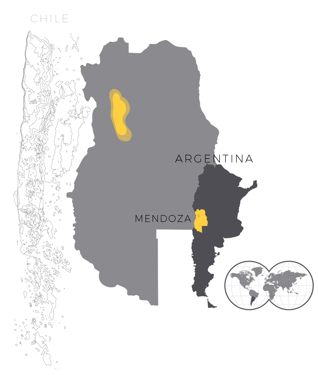 Situation de la Vallée de Uco dans la province de Mendoza